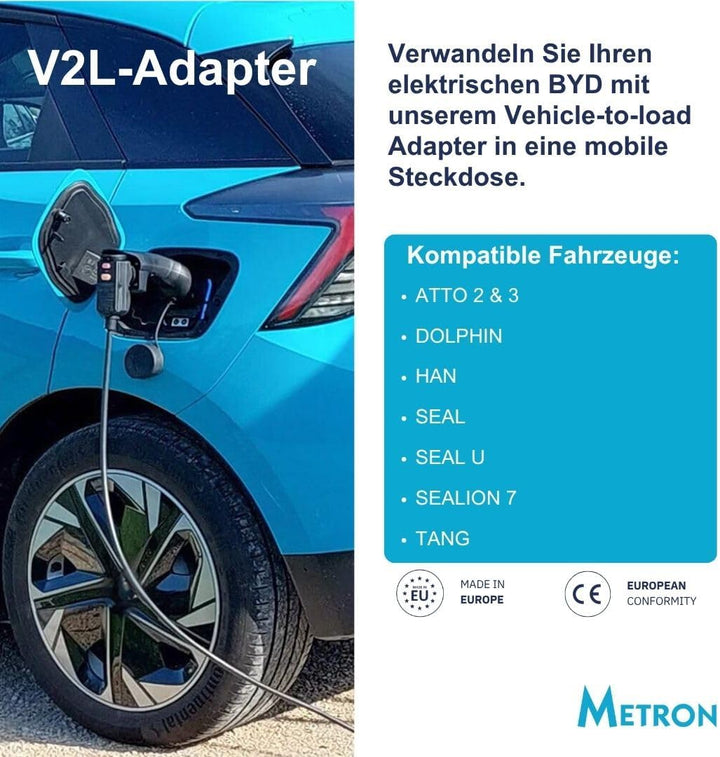 METRON V2L BYD Adapter (Vehicle-to-Load)