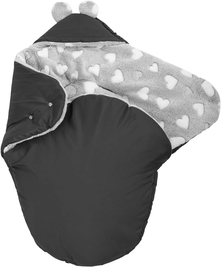 Fusssack Baby Einschlagdecke für Winter geeignet für Kinderwagen Babyschale Babybett Autositz Buggy