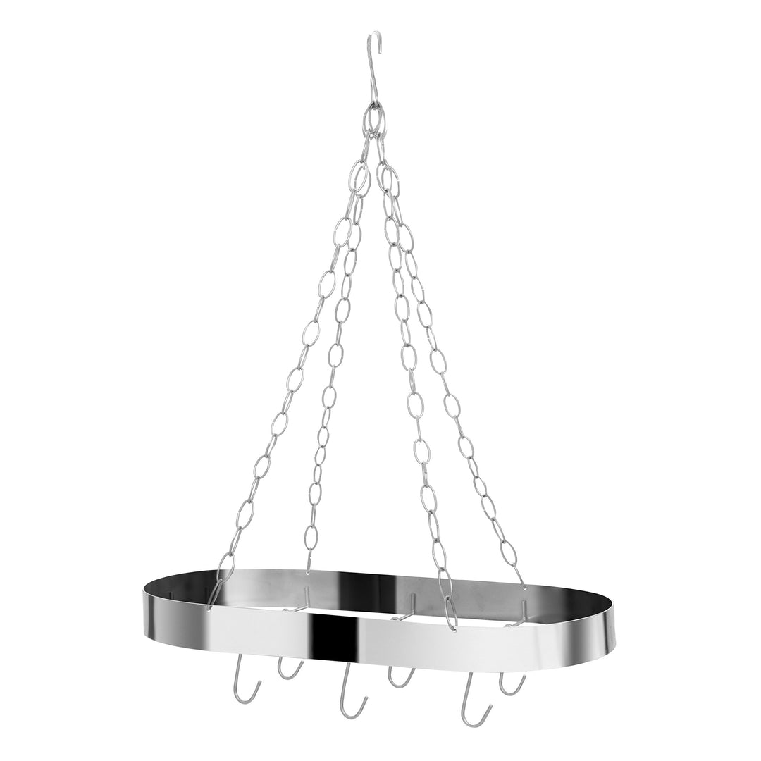 Premier Housewares Ovaler Deckenleuchte Rack, Chrom matt, Silber, 31x60x72 Silber Oval, Silber Oval