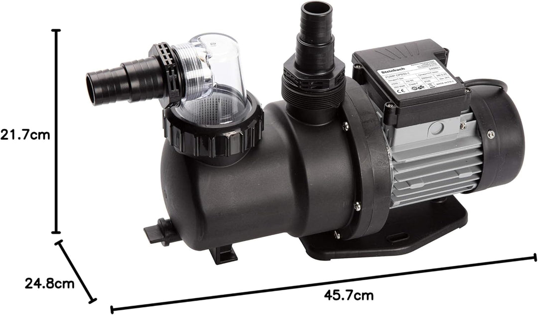 Steinbach Filterpumpe SPS 50-1 – 040921 – Hochwertige Filterpumpe aus Kunststoff für Pools mit bis z