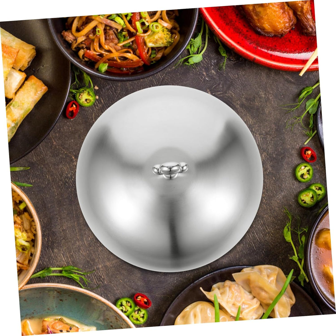 HEMOTON Edelstahl Speiseglocke Tellerglocke 22. 5cm Topfdeckel Teppanyaki Deckel Lebensmittel Abdeck