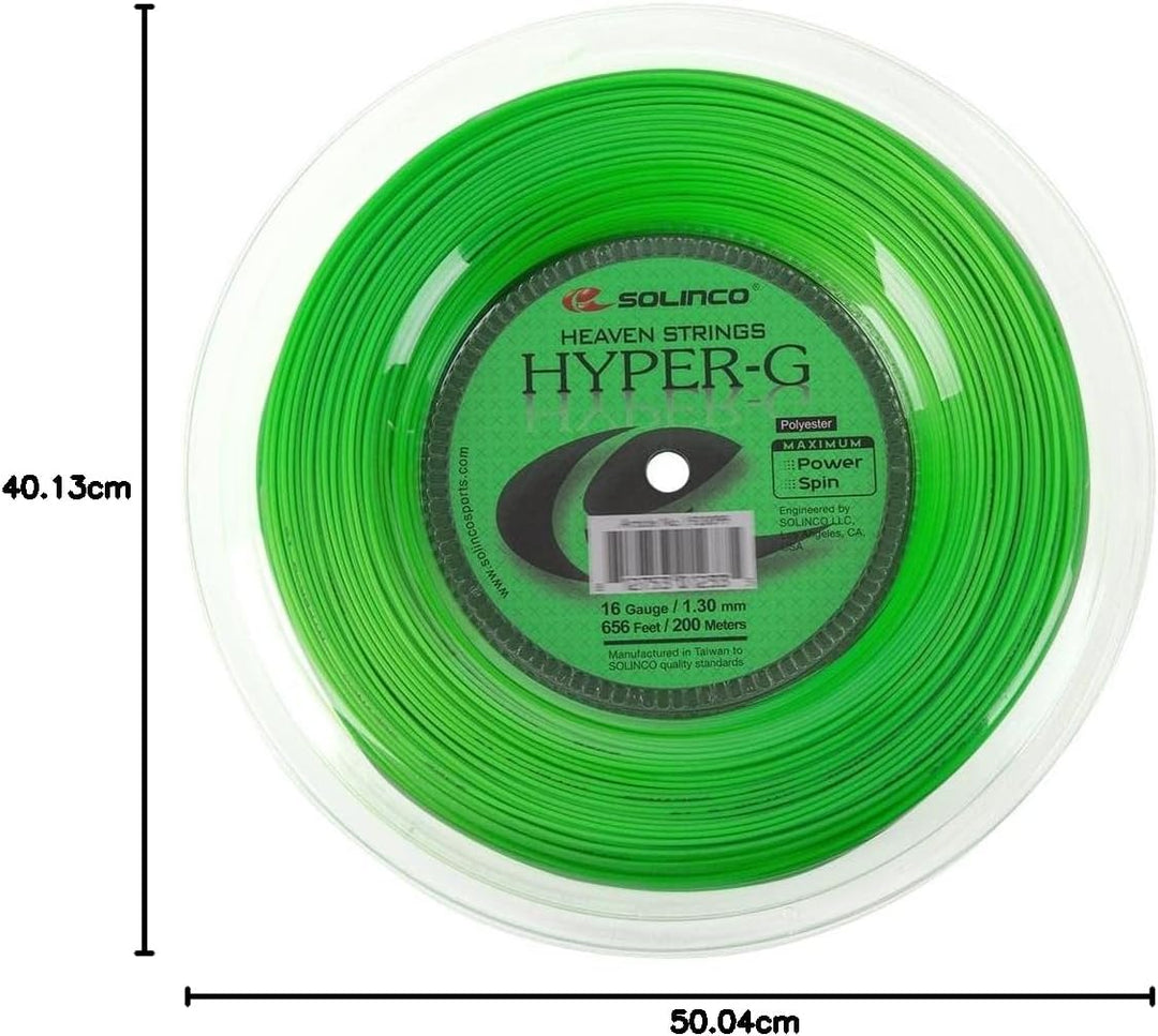 Solinco Hyper-G 200m 1.30mm Grün, 1.30mm Grün