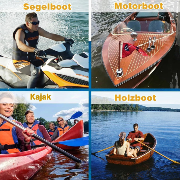 Bungee Boat Dock Line mit 316 Edelstahlclip Bootszubehör,122cm Anlegeleine für Boote, PWC, Kajak, Se