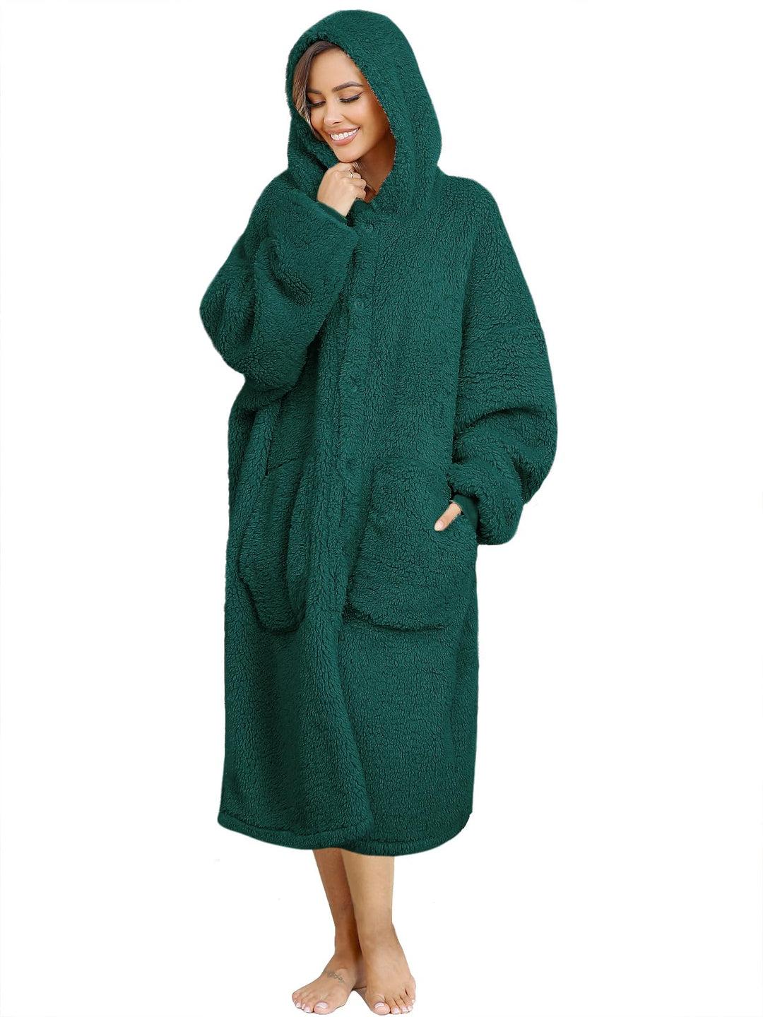 ililmmoe Plüsch Hoodie Decke für Frauen und Männer,Super warme und gemütliche grosse tragbare Decke