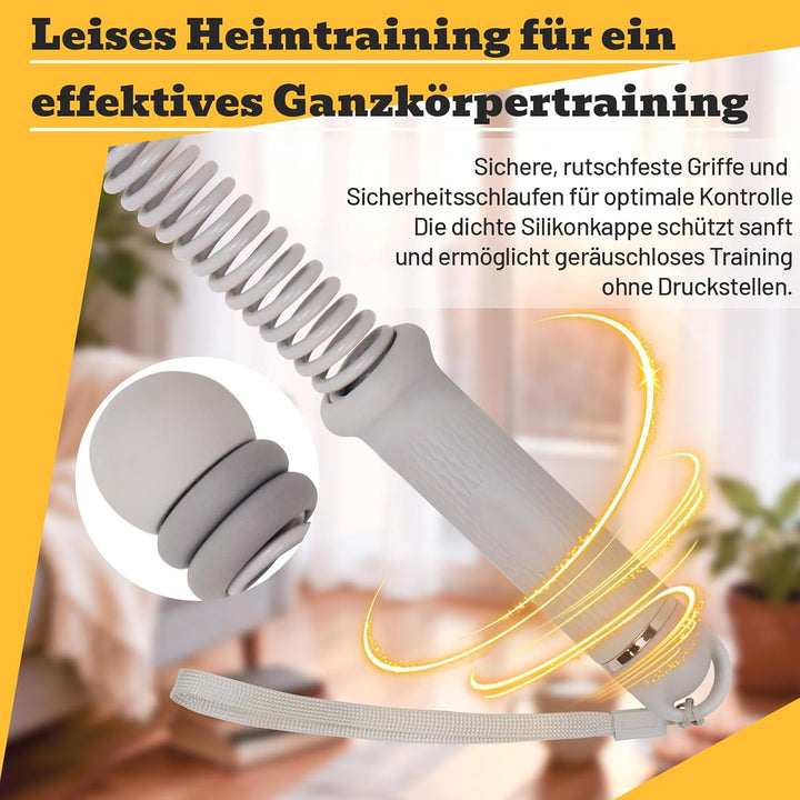 Weighted Battle Rope Ohne Seil - Verstellbare Battle Ropes für Zuhause, leises Seilloses Battle Rope