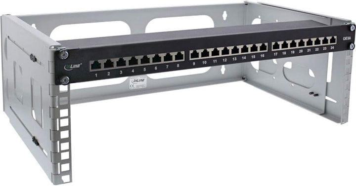 InLine 19" Rack zur Wandmontage, 4HE, 24-40cm Tiefe, Grau