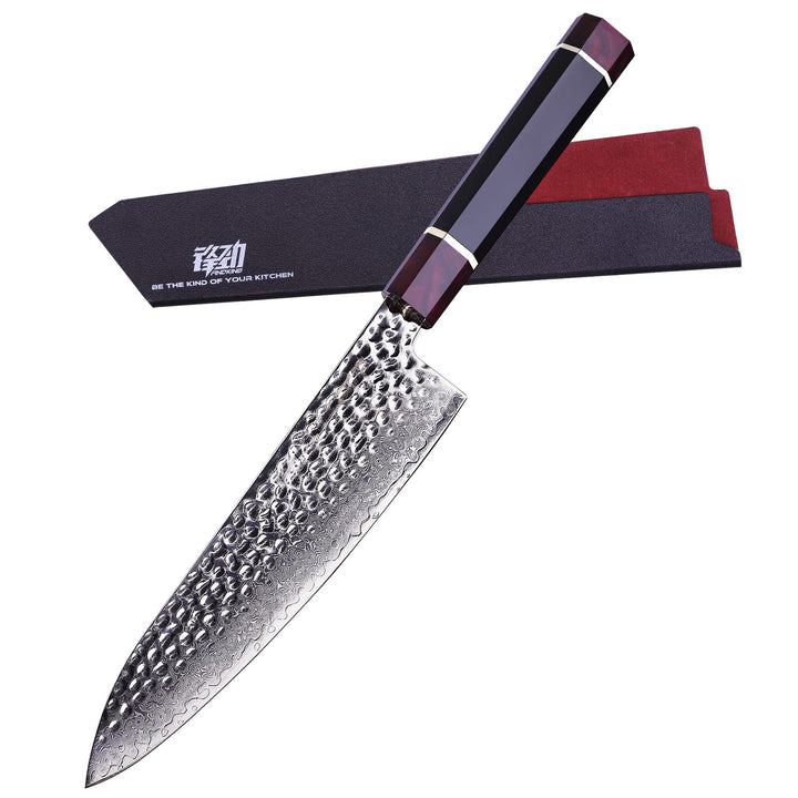 FINDKING Eternity Series Japanisches Kochmesser mit ABS Scheide, Professionelles Küchenmesser, 9Cr18