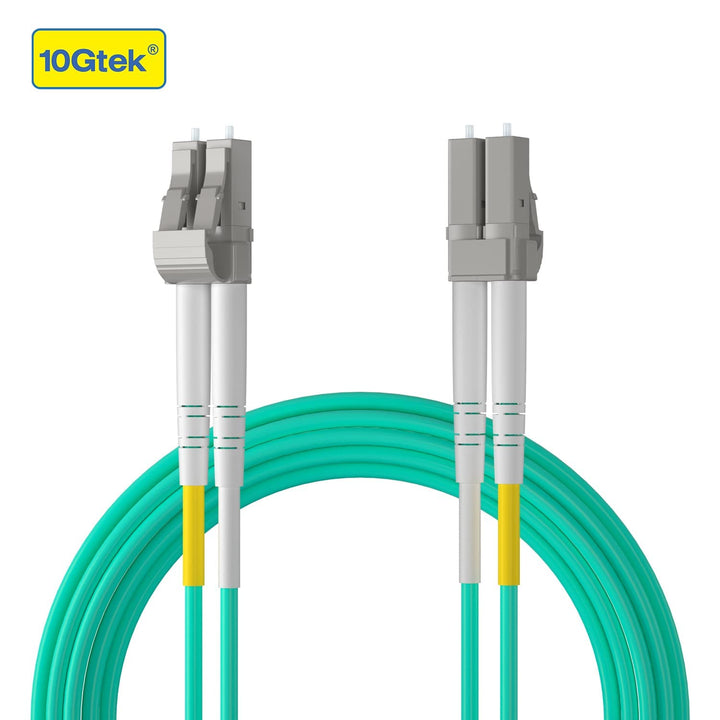 10Gtek LC zu LC OM4 Multimode Duplex 50-Meter, LWL Glasfaser Patchkabel Fibre Optic Patch Cable 50/1