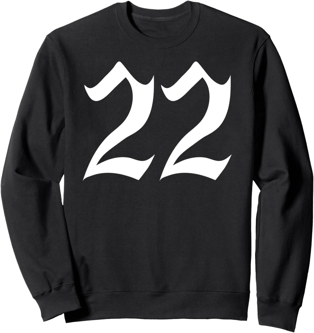 Alte englische Nummer 22 oder Zweiundzwanzig Sweatshirt