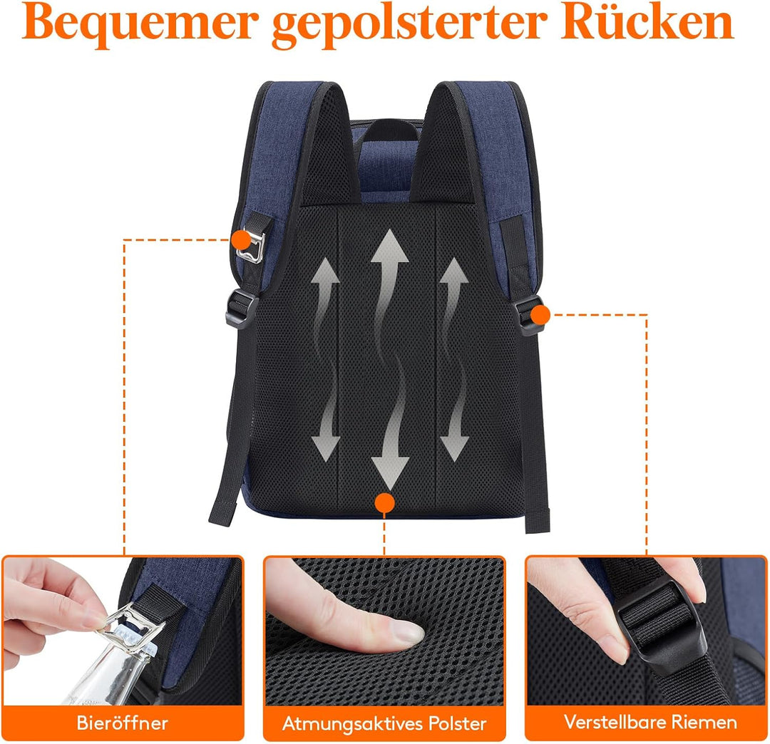 Lifewit 32L, 34 Dosen, isolierte Kühltasche, Grosse kühlrucksack, auslaufsichere tragbare Lunchtasch