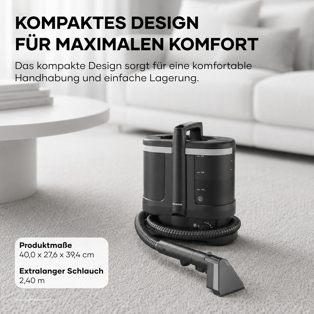 Severin Polsterreiniger, für Teppich, Polster, Autositze & Sofa, 2-Tank-Nasssauger, Waschsauger, Tep