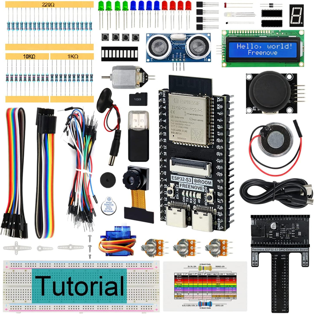 FREENOVE Super Starter Kit for ESP32-S3-WROOM (Included) (Compatible with Arduino IDE), Onboard Came