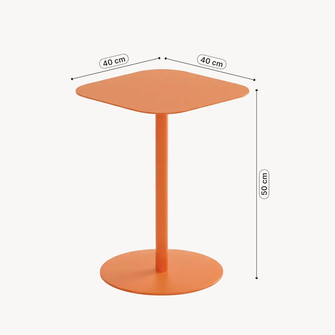 [en.casa] Beistelltisch Nastätten Gartentisch Couchtisch mit Metallgestell Sofatisch modernes Design