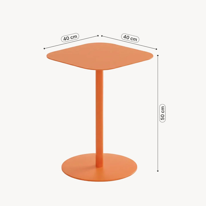 [en.casa] Beistelltisch Nastätten Gartentisch Couchtisch mit Metallgestell Sofatisch modernes Design