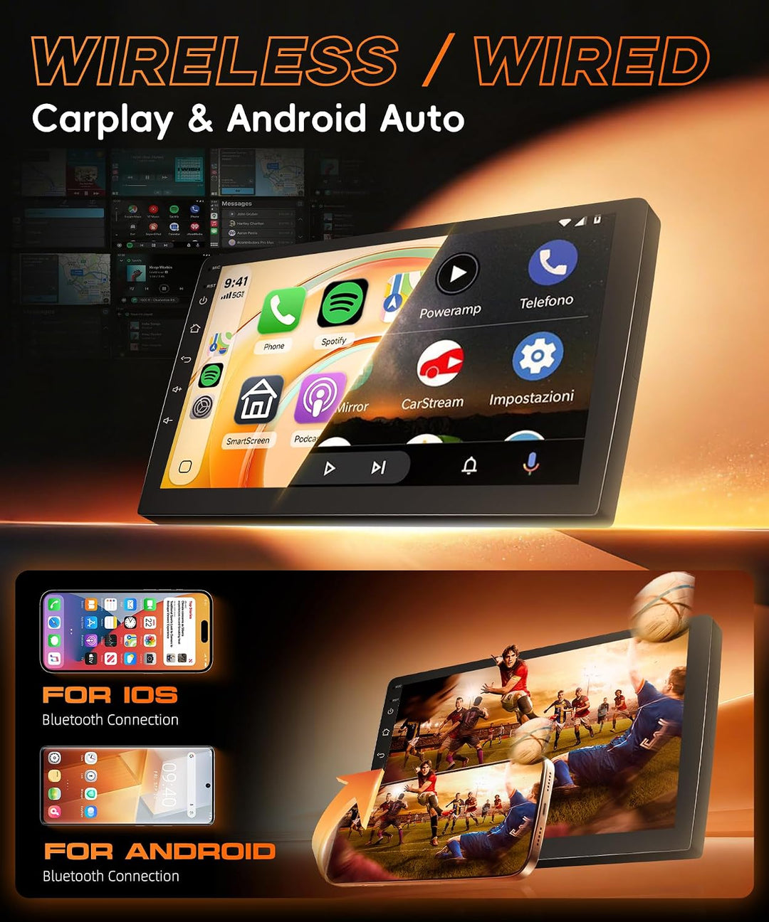 8 Core 6G+128G Android Autoradio für Toyota RAV4 2007-2012 Wireless Carplay Android Auto Navi WIFI 3