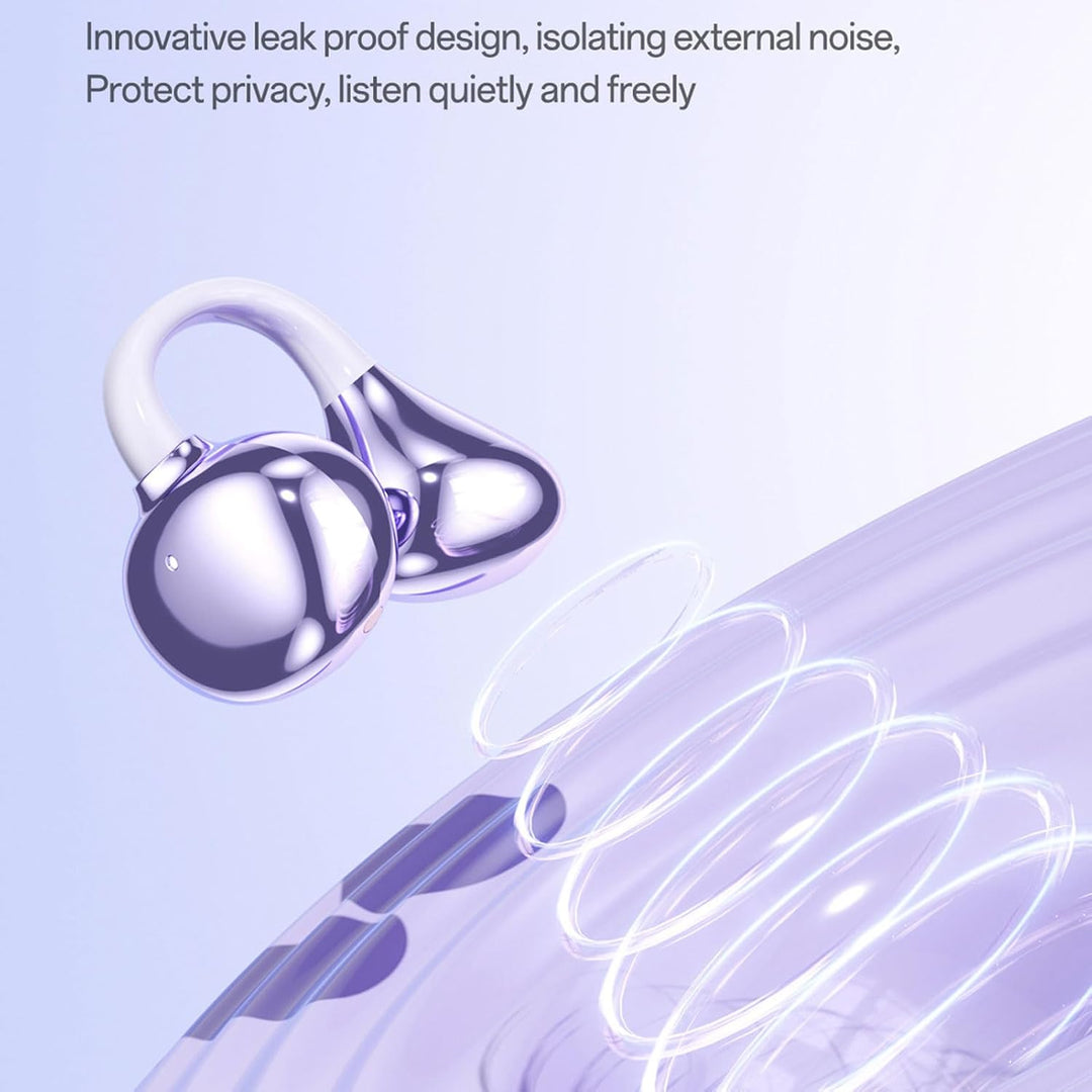 Open Ear Kopfhörer Bluetooth 6.0 Clip On Ohrhörer IPX5 für Sport | Wasserfes Sport Clip Kopfhörer, 8