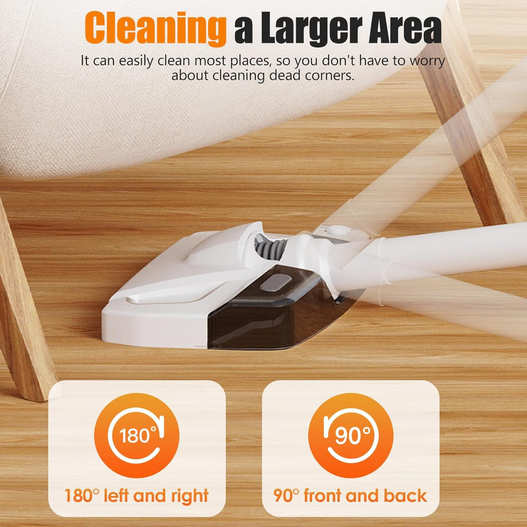 Kabelloser Akku-Staubsauger mit Wischfunktion, 2-in-1 Staubsauger mit Anti-Tangle-Bodenbürste für Ti