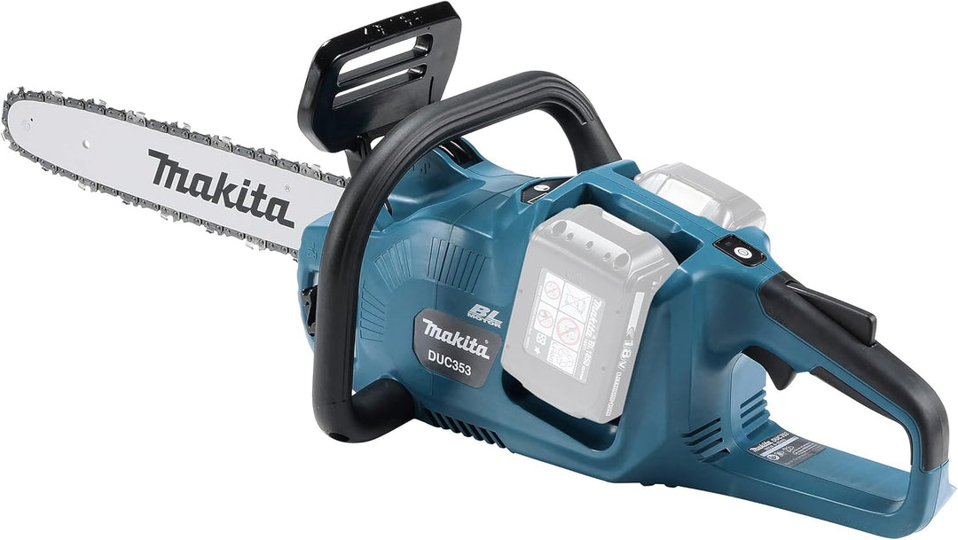 Makita DUC353Z Akku-Kettensäge 2x18 V (ohne Akku, ohne Ladegerät), Schwarz, Blau, 12 x 600