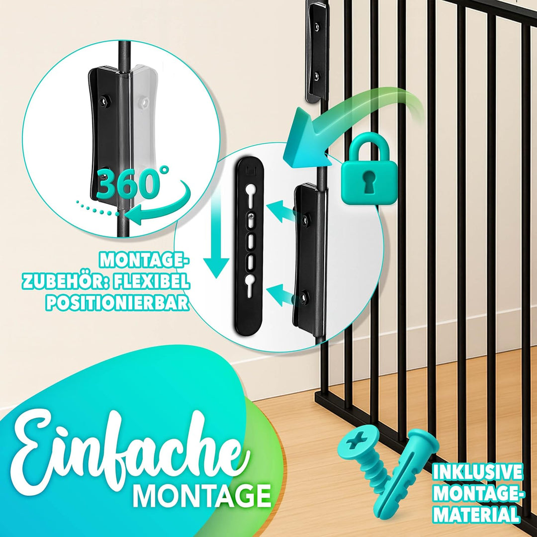KIDUKU® Kaminschutzgitter Metall 305 cm | Absperrgitter faltbar | Konfigurationsgitter inkl. 5 Eleme