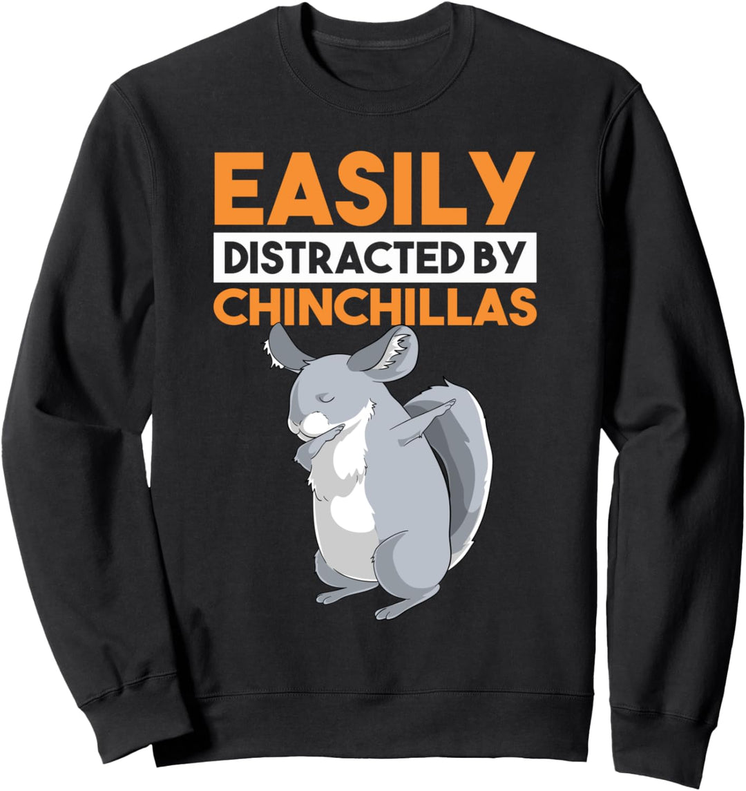 Einfach abgelenkt durch Chinchillas lustiger Tupftanz Sweatshirt