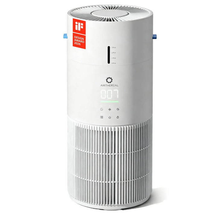 Airthereal 2-in-1 Luftreiniger mit Luftbefeuchter für bis zu 125 m², 3-Stufen-Filter, Luftqualitätsa