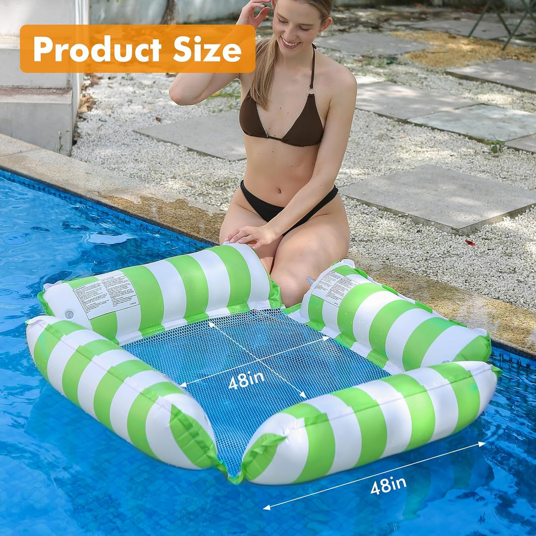 Aufblasbare Pool-Schwimmer-Stuhl-Lounge für Erwachsene und Kinder, die Schwimmen, Streifen-Muster-Sc