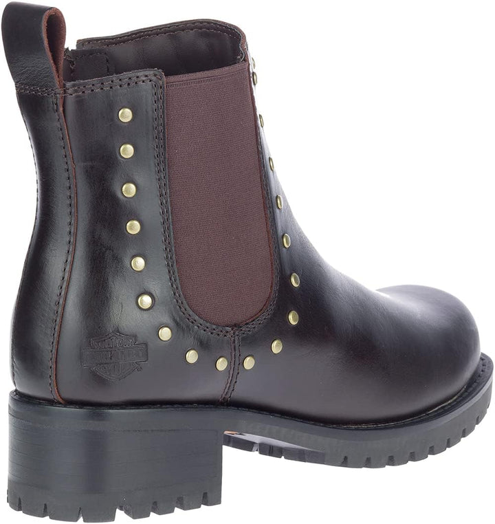 HARLEY-DAVIDSON Damen Ashby Schlupfschuh Stiefel 37 EU Braun, 37 EU Braun