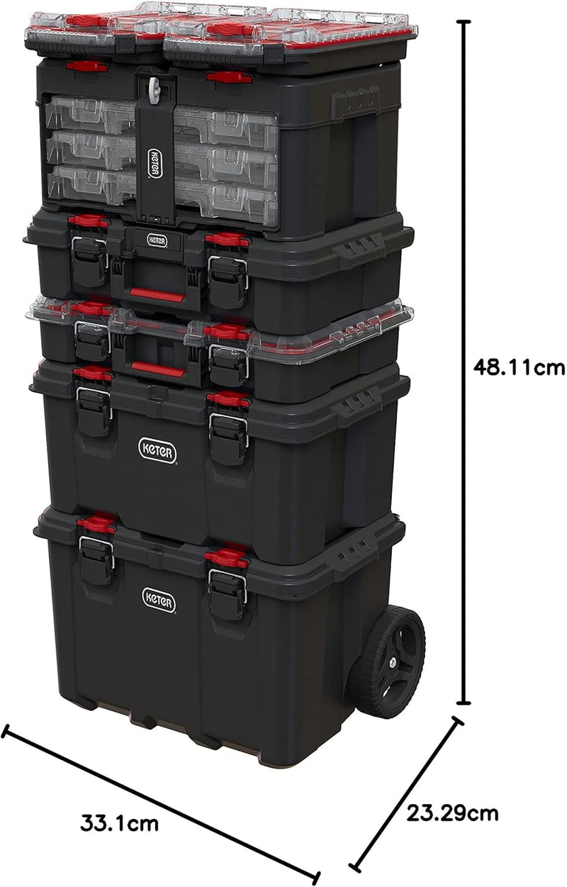 Keter Stack & Roll Heavy Duty DIY 3 Organizer Werkzeug Aufbewahrungs-Set DIY 3 Organizer Werkzeug Au