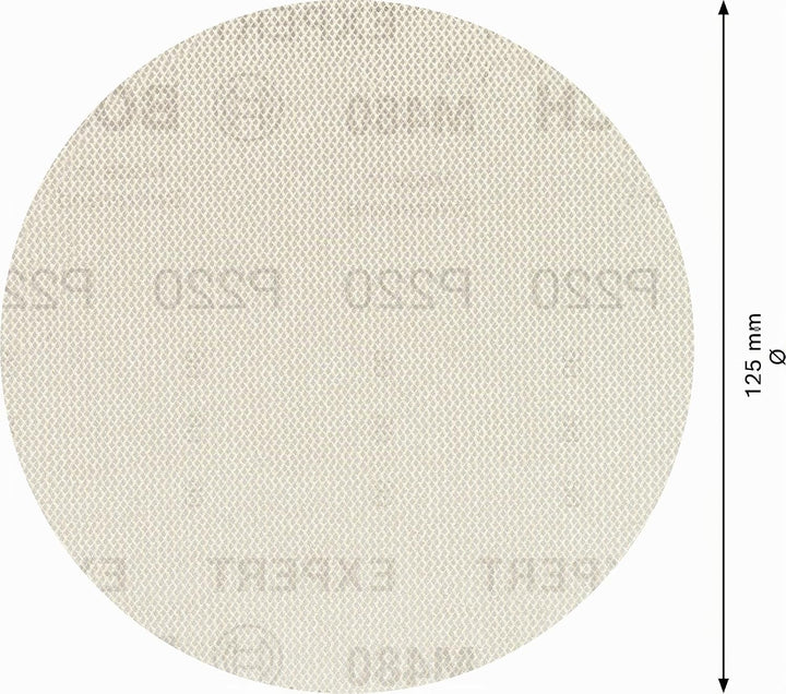 Bosch Professional 50x Expert M480 Schleifnetz (für Hartholz, Farbe auf Holz, Ø 125 mm, Körnung 220,