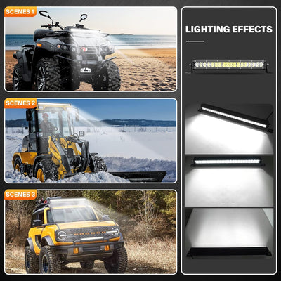 Willpower 15 Zoll 38CM 108W Led Arbeitsscheinwerfer Bar mit Kabelbaum Spot Led Scheinwerfer 12V 24V