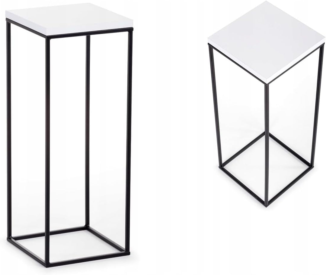 HowHomely Pflanzenständer Metall 80 cm Hoch - Stabiler und Fester Blumenhocker im Loft Stil - Blumen