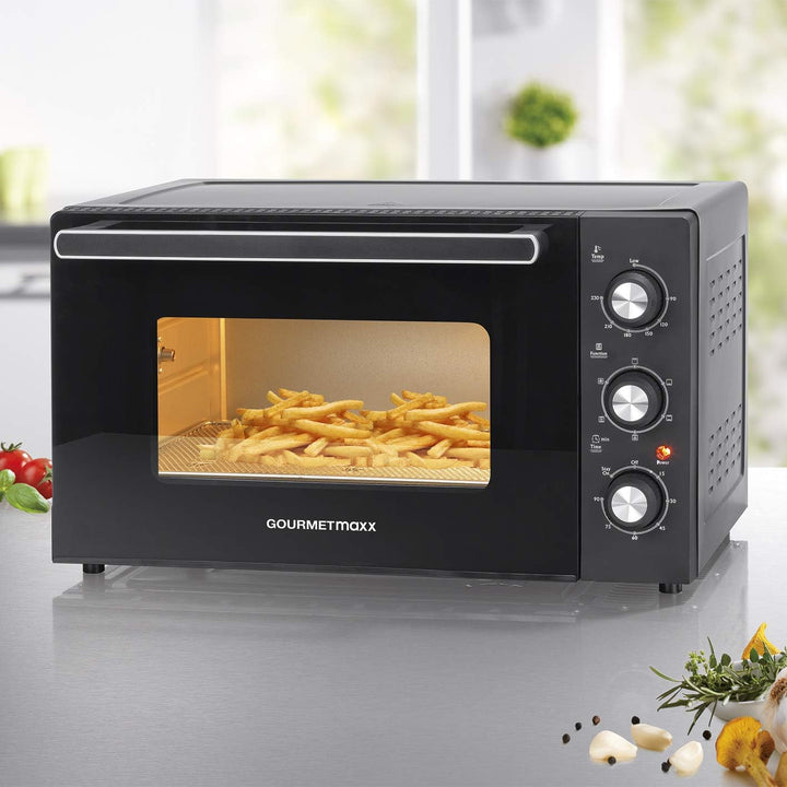 GOURMETmaxx Mini-Backofen mit Umluft | 42 Liter Fassungsvermögen, Ober- und Unterhitze mit Umluft un