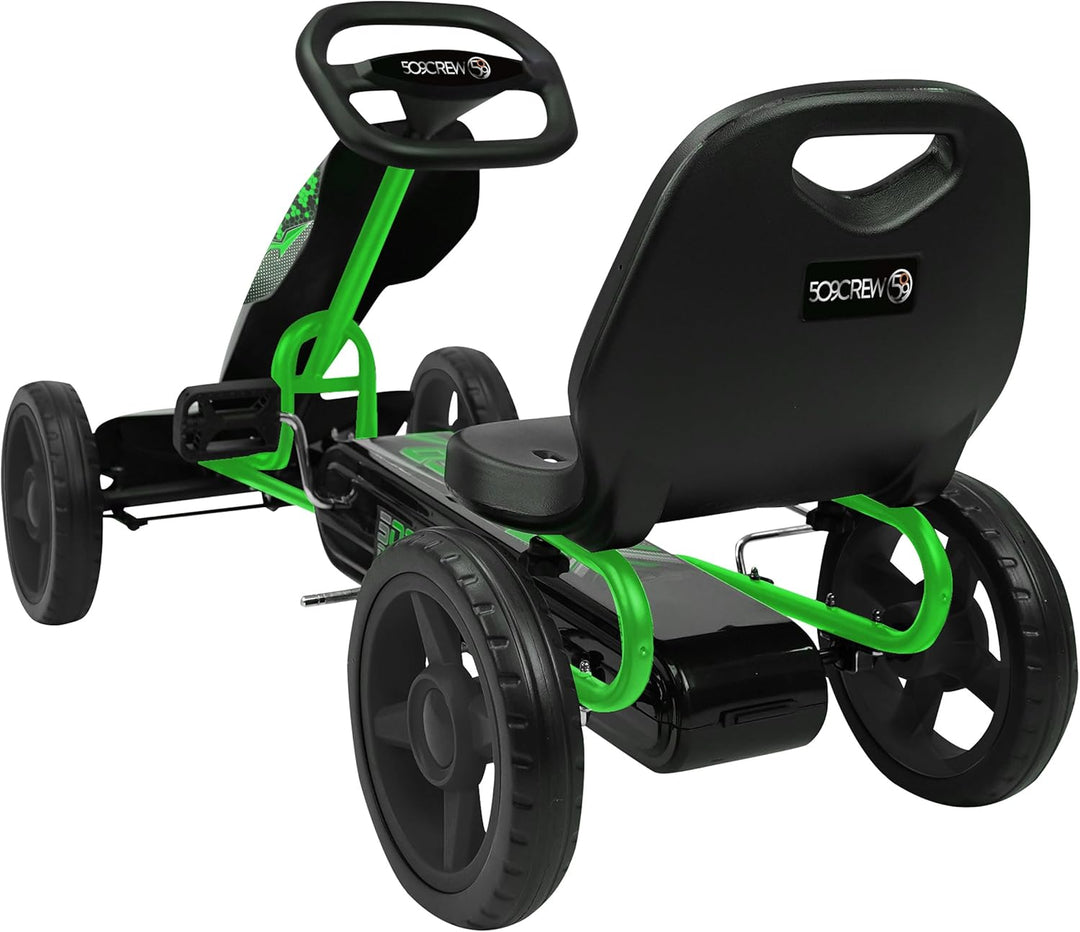 509 Crew XSpeed Pedal Go Kart, Pedal Car, Ride On, Sporty Graphics on The Front Fairing, Adjustable