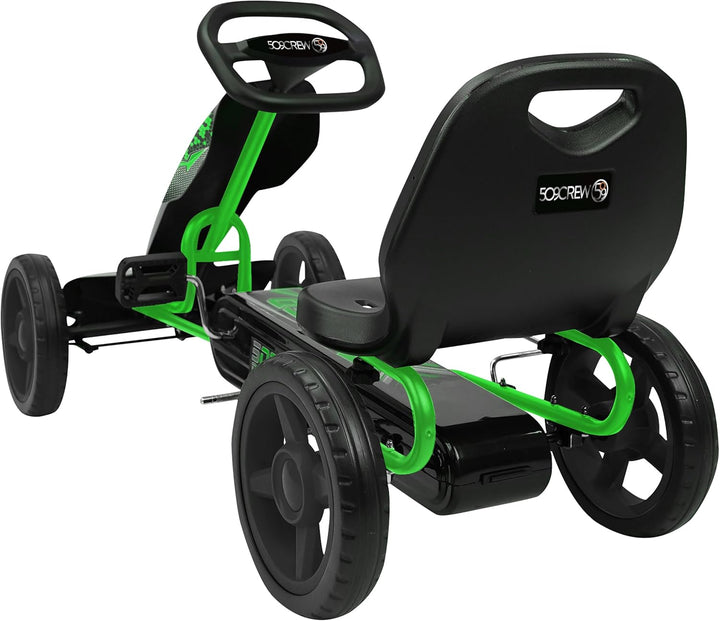 509 Crew XSpeed Pedal Go Kart, Pedal Car, Ride On, Sporty Graphics on The Front Fairing, Adjustable