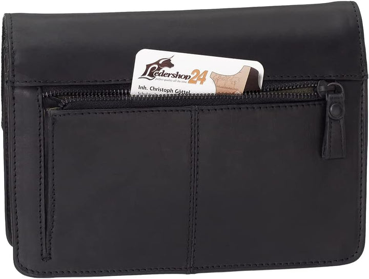 Branco Business Herren Handgelenktasche Herrentasche Damen Damentasche Tasche schwarz Leder - sehr h