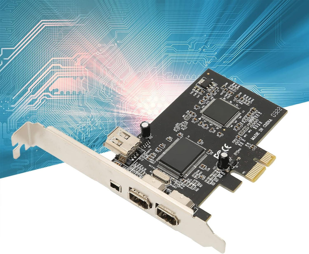 Bewinner PCIe Firewire Karte für 10, PCI E Firewire Controller Karte 4 Ports mit Low Profile Halteru