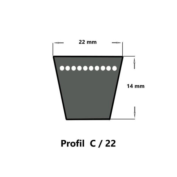 SWR Keilriemen C122-22 x 3100 Li, klassisch