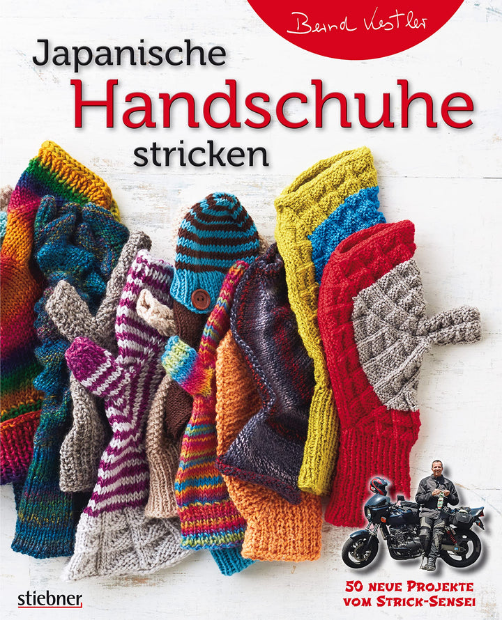 Japanische Handschuhe stricken. Fingerlose Handschuhe und Fäustlinge mit Klappe an einem Stück gestr
