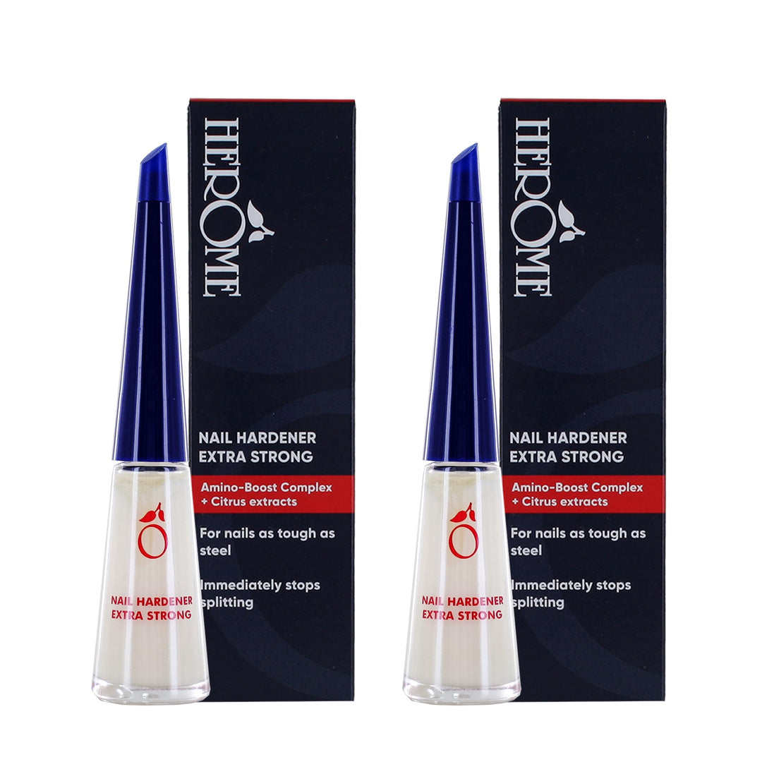 Herome 2-Pack Nagelhärter Extra Stark (Nail Hardener Extra Strong) - Nagelverstärker Garantiert Fest