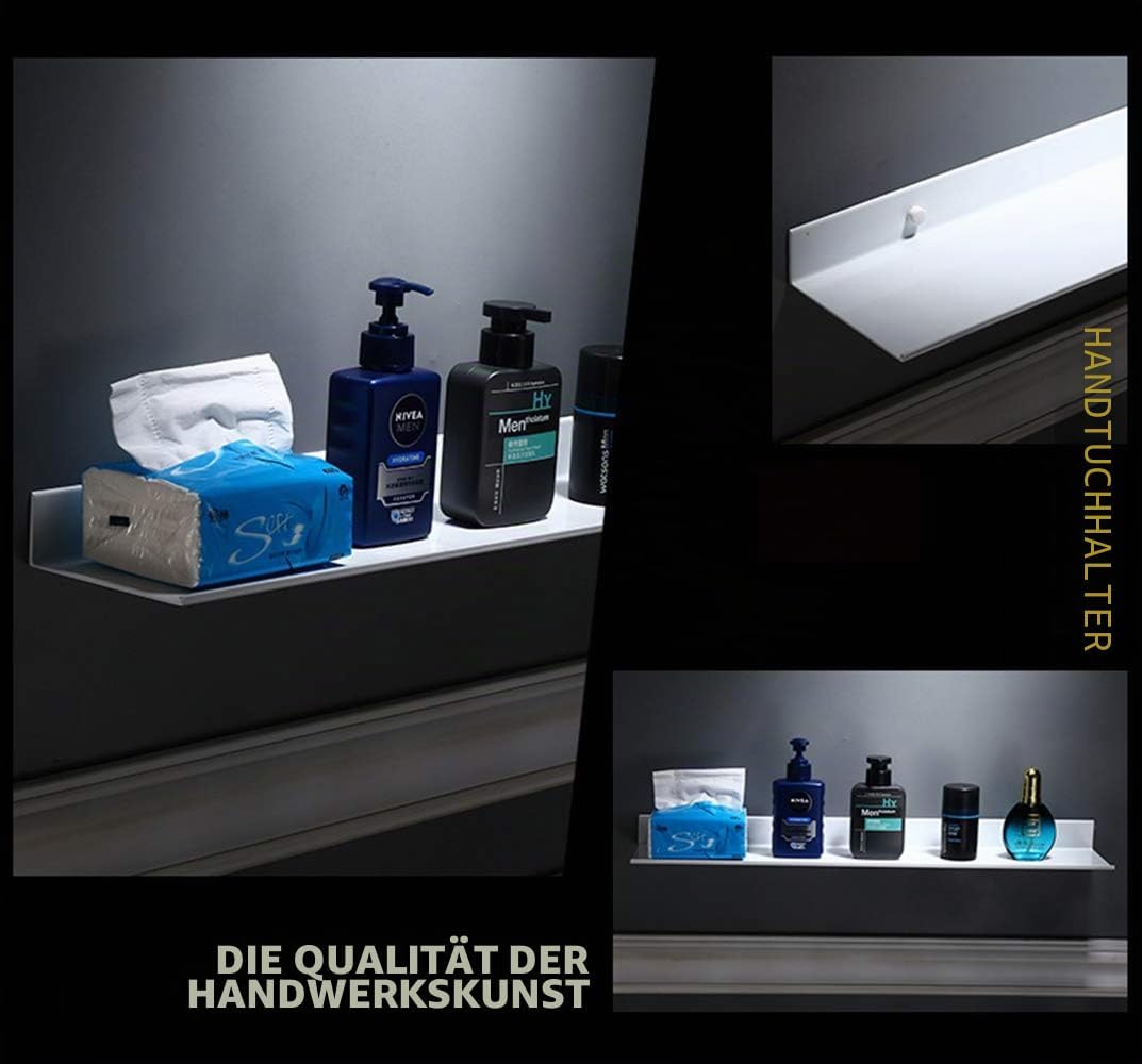 An der Wand montiert Schwimmend Metall Regale Leiste,Weiss Badezimmerregal Wandregale,Platzsparend R