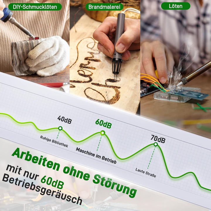 KINGSOM K7 Lötabsaugung [Schnelle] Lötrauchabsaugung, 2-in-1 HEPA & Aktivkohlefilter Löt Absaugung 9