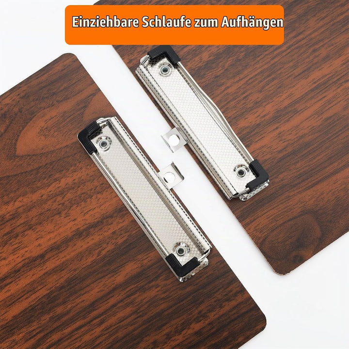 Klemmbrett A4 Holz,12 Stück Klemmbrett Holz A4 mit Metalklemme,Schreibbrett Schreibplatte Klemmbrett
