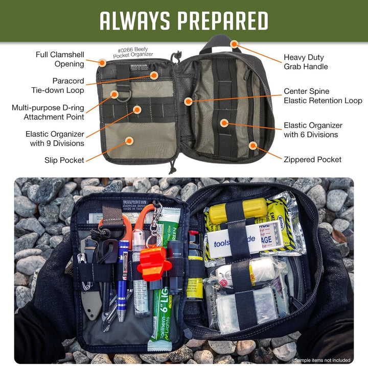 Maxpedition Beefy Pocket Organizer Tasche Einheitsgrösse Schwarz, Einheitsgrösse Schwarz