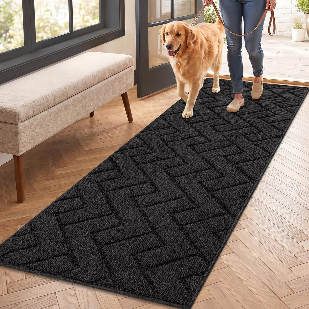 Biscpro Innen Fussmatte 50 x 150 cm, Schmutzfangmatte rutschfest Fussmatte Innen Waschbar Eingangste