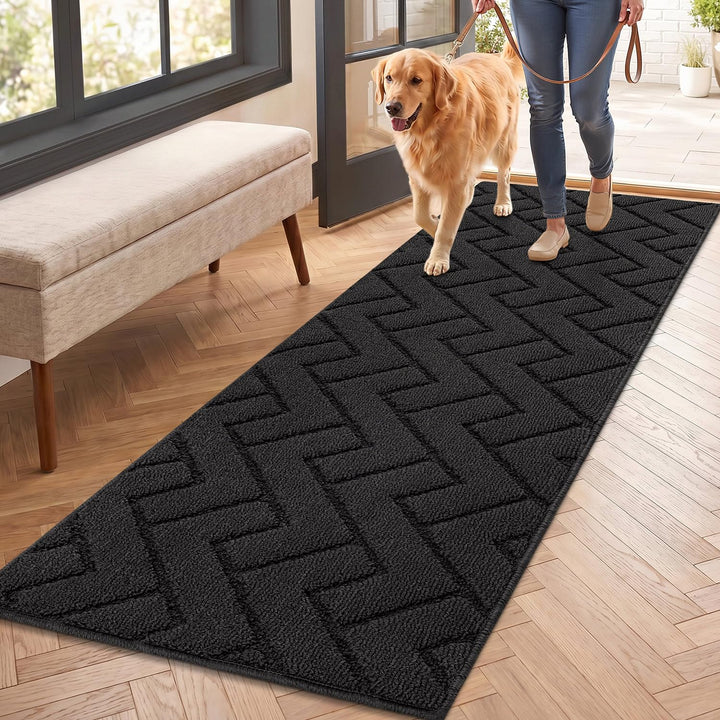 Biscpro Innen Fussmatte 50 x 150 cm, Schmutzfangmatte rutschfest Fussmatte Innen Waschbar Eingangste