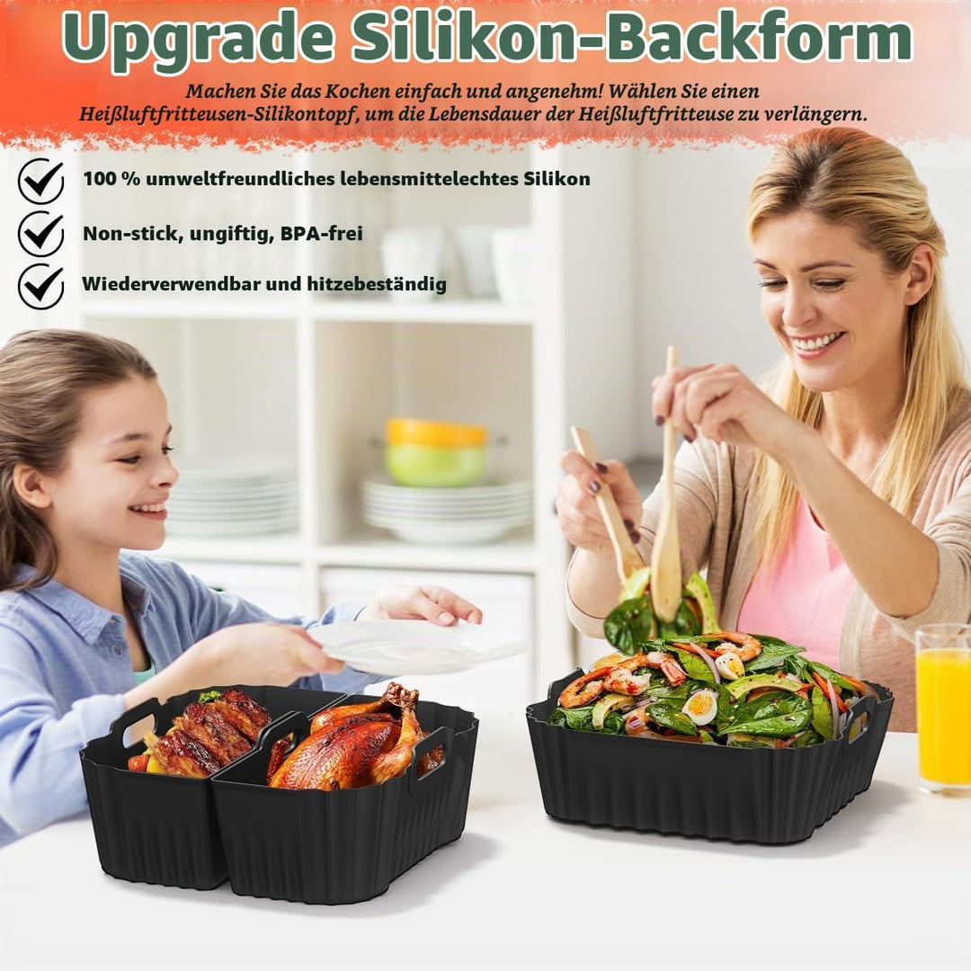 Silikonform für Heissluftfritteuse, Heissluftfritteusen Zubehör für Philips 6,2 L NA230, Ninja AF180