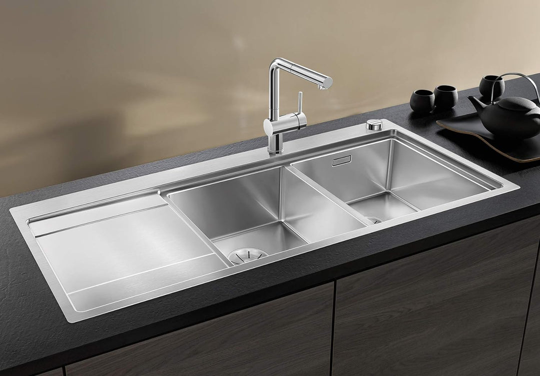 BLANCO DIVON II 8 S-IF | Edelstahl | Einbauart: Einbau von Oben & Flächenbündig | Hauptbecken links