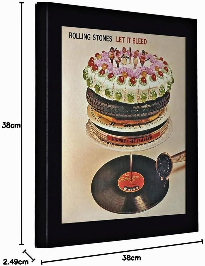 Art Vinyl, Schallplattenrahmen, Wechselrahmen, Album Cover, UV-Schutz, schwarz Single Schwarz, Singl