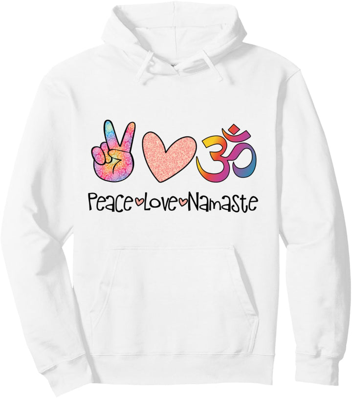 Peace Love Namaste Mandala Om Zeichen Hippie Yogi Yoga Pullover Hoodie