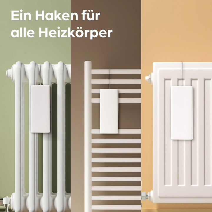 Luftbefeuchter Heizkörper aus Keramik - 4er Set mit Flexiblem Aufhängehaken - Optimale Luftfeuchtigk